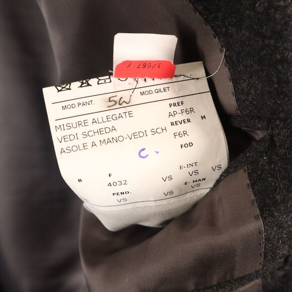 Thom Sweeney Men's 36 (EU46) Double Breasted Wool Blazer Sport Coat Gray Italy - Picture 7 of 15